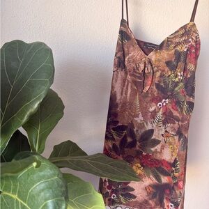 Urban Outfitters Brown and Green Patterned mini dress!